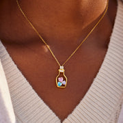 1-5 Heart Birthstone Wish Bottle Necklace