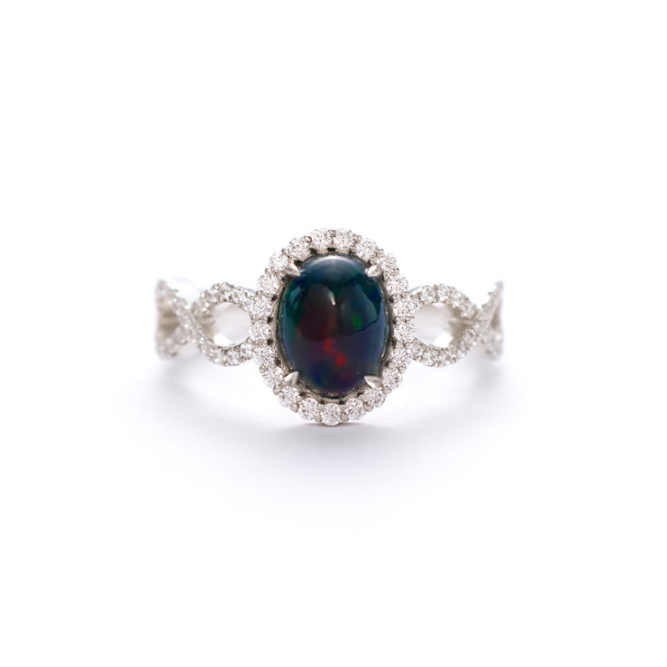 Self-Love Oval Black Opal Ring