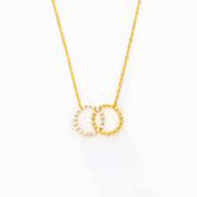 To My Best Friend Two Tone Linking Circles Necklace