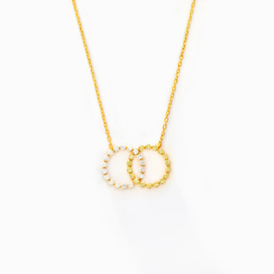 To My Best Friend Two Tone Linking Circles Necklace