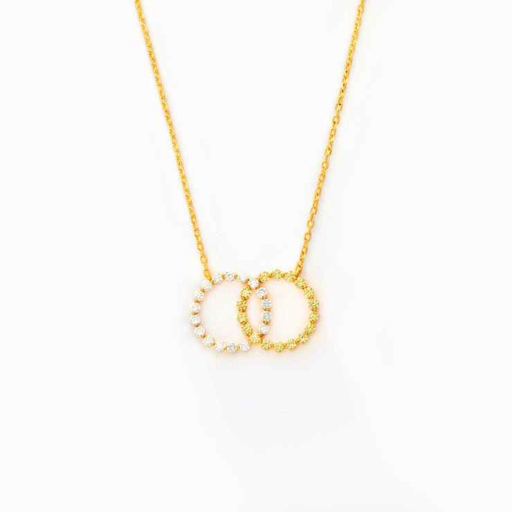 To My Best Friend Two Tone Linking Circles Necklace