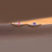 Mother Daughter Matching Heart-Cut Ring