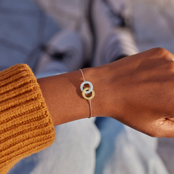 Two Circle Birthstone Bracelet