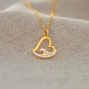 Waves In Heart Necklace