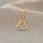 Waves In Heart Necklace