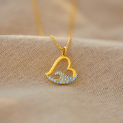 Waves In Heart Necklace