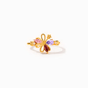 1–6 Petals Birthstones Ring
