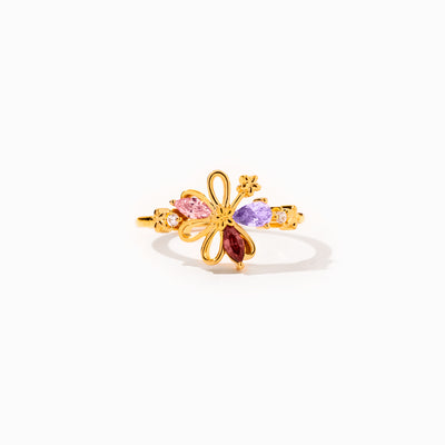 1–6 Petals Birthstones Ring