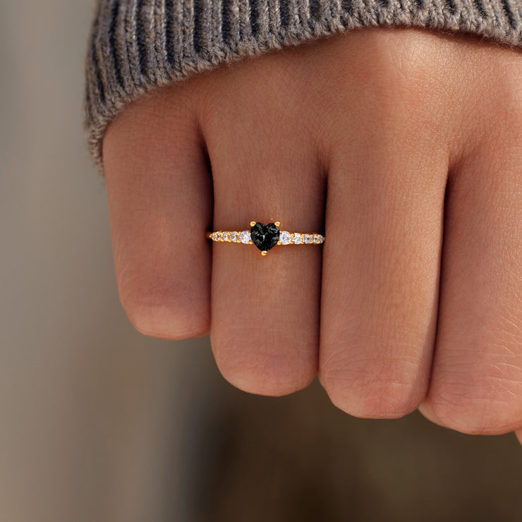 Like Mother Like Daughter Dainty Matching Heart-Cut Ring