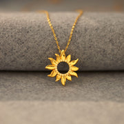 Dear Daughter Hollow Sunflower Necklace