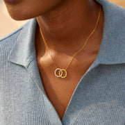 To My Best Friend Two Tone Linking Circles Necklace