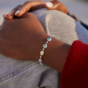 1-10 Halo Birthstone Bracelet