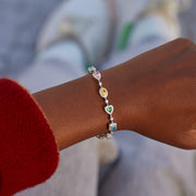 1-10 Halo Birthstone Bracelet