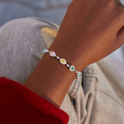 1-10 Halo Birthstone Bracelet