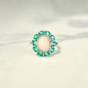 Flowery Opal Ring