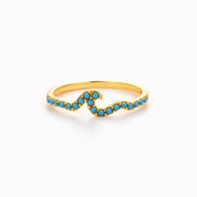 Turquoise Wave Ring