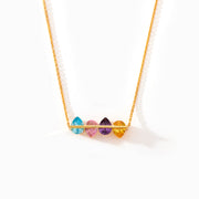 1-8 Birthstone Opposite Teardrop Necklace