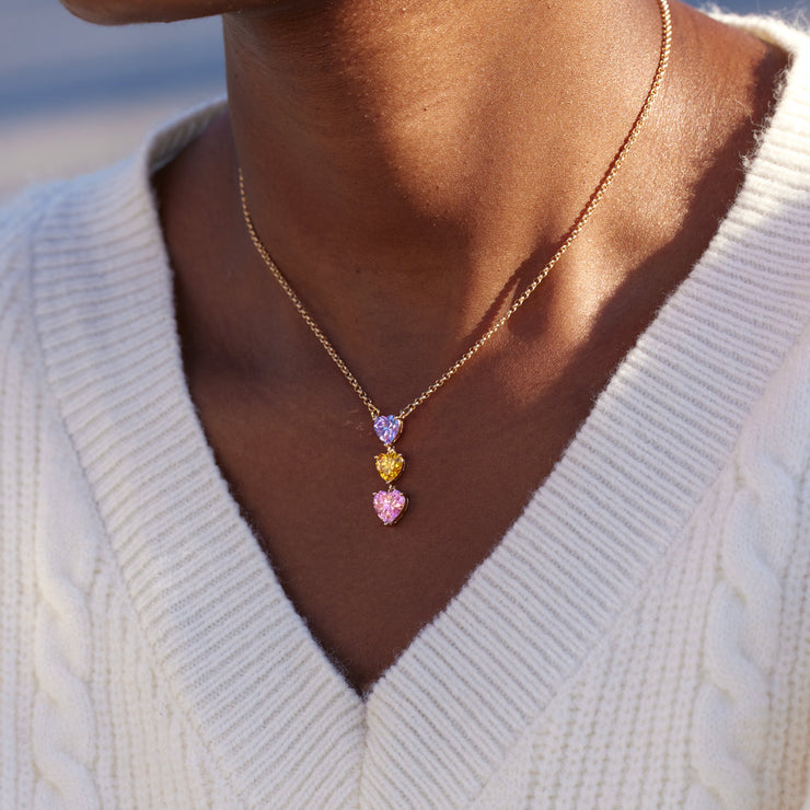 Vertical Heart Necklace