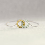 Two Circle Birthstone Bracelet