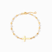 Cross Pearl Bracelet