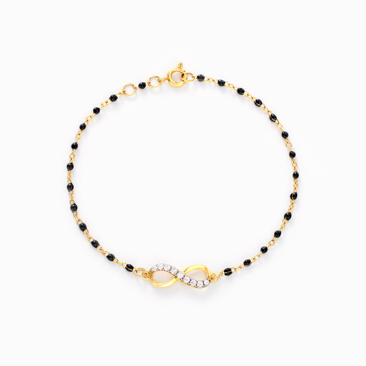 Golden Cross Beaded Bracelet