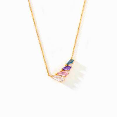 1-7 Kite Cut Birthstone Necklace