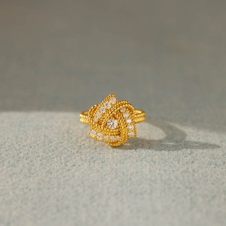 Golden Knot Ring