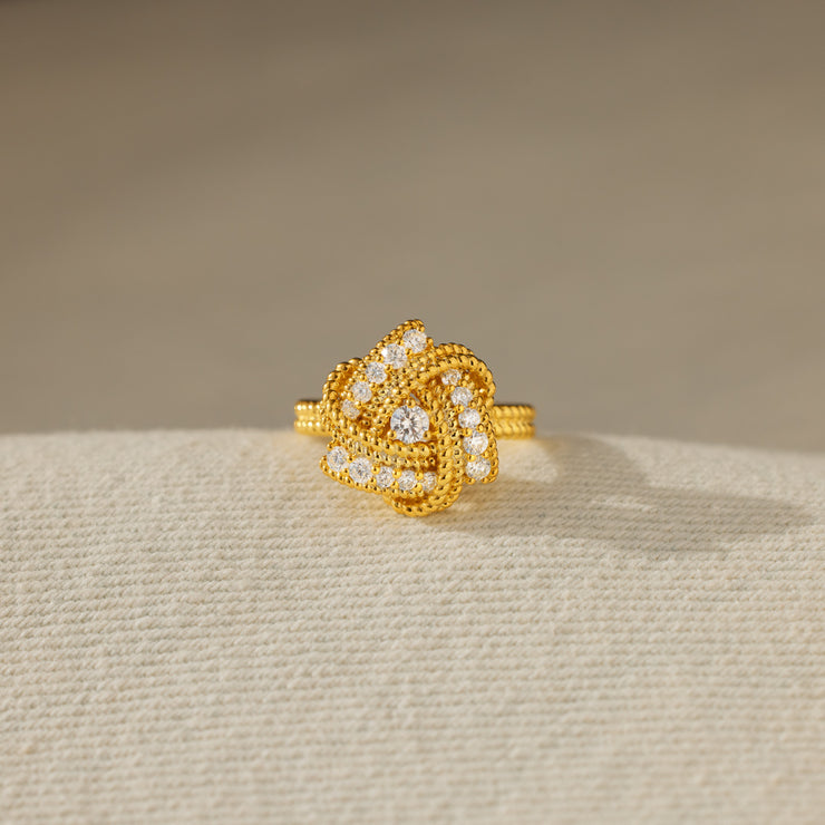 Golden Knot Ring