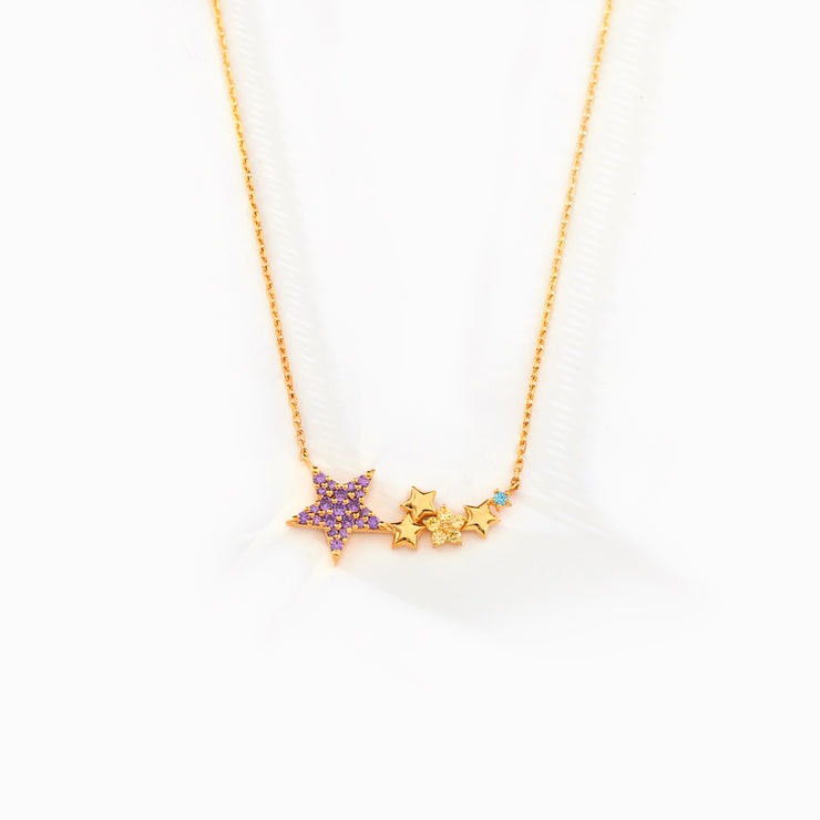 1-8 Star Birthstone Necklace