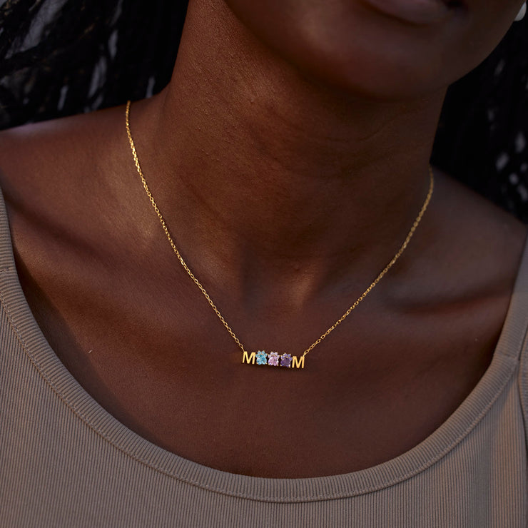 The Dog Mother 1-5 Paws Birthstones Necklace