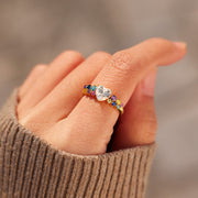 2-8 Birthstones Heart Ring