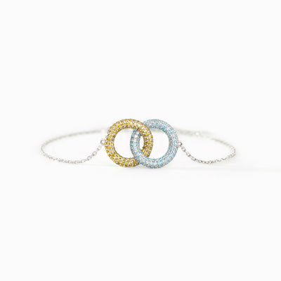 Two Circle Birthstone Bracelet