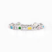 1-10 Halo Birthstone Bracelet