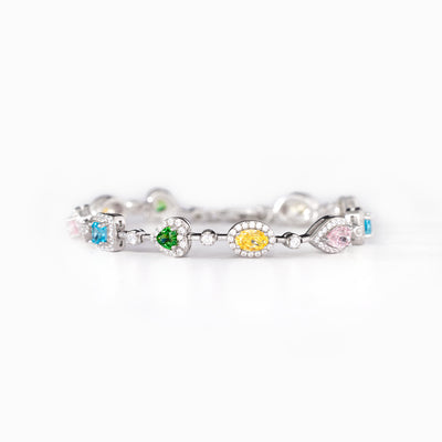 1-10 Halo Birthstone Bracelet