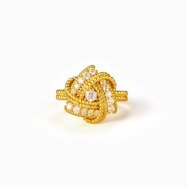 Golden Knot Ring