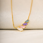 1-7 Kite Cut Birthstone Necklace