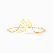 Rise Up From That Fire Golden Phoenix Charm Bracelet