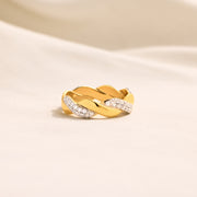 Two-Tone Twisted Band Ring
