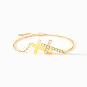 Stand By Each Other Double Cross Bracelet