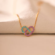 Birthstone Love Lock Necklace