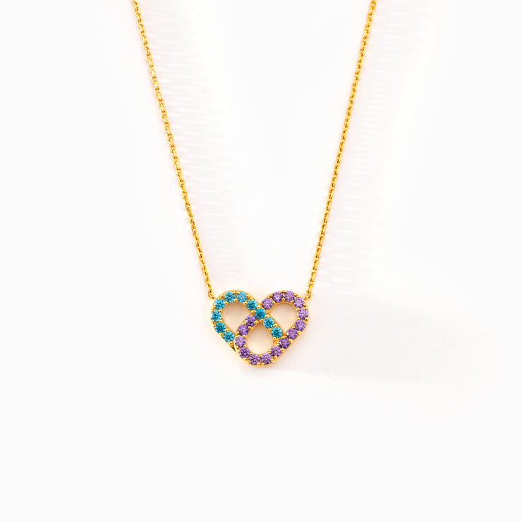 Birthstone Love Lock Necklace