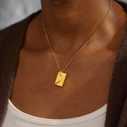 Thanks For Putting Up With Me Hidden Message Letter Necklace