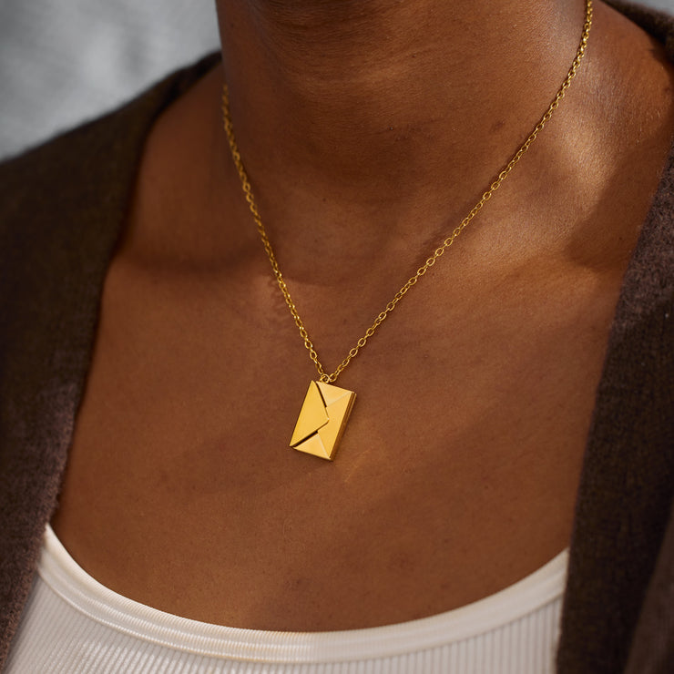 Forever My Boo Hidden Message Letter Necklace