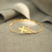 A Bond Blessed By God Double Cross Bracelet