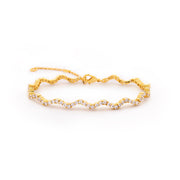 Small Circle Of Female Friends Matching Crystal Wave Bracelet
