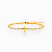 Crystal Band Cross Bracelet