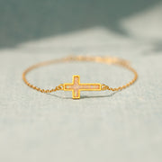 Let Them Opal Cross Bracelet