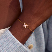 Pink Crystal Butterfly Bracelet Storyjewellery