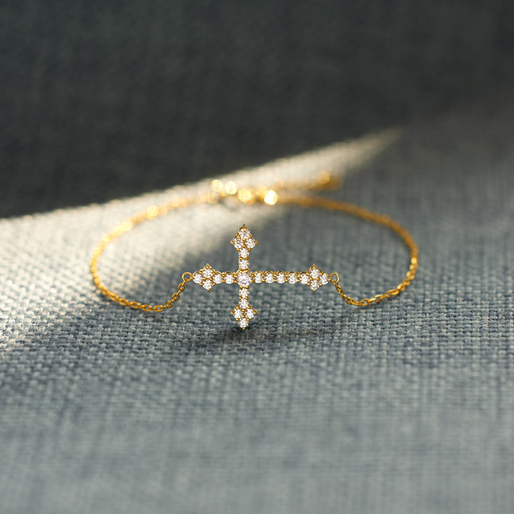 Sparkling Cross Bracelet