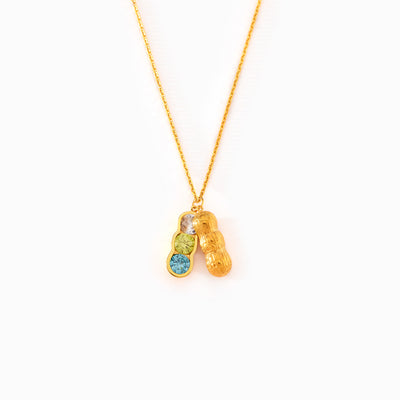 1-5 Birthstone Peanut Necklace